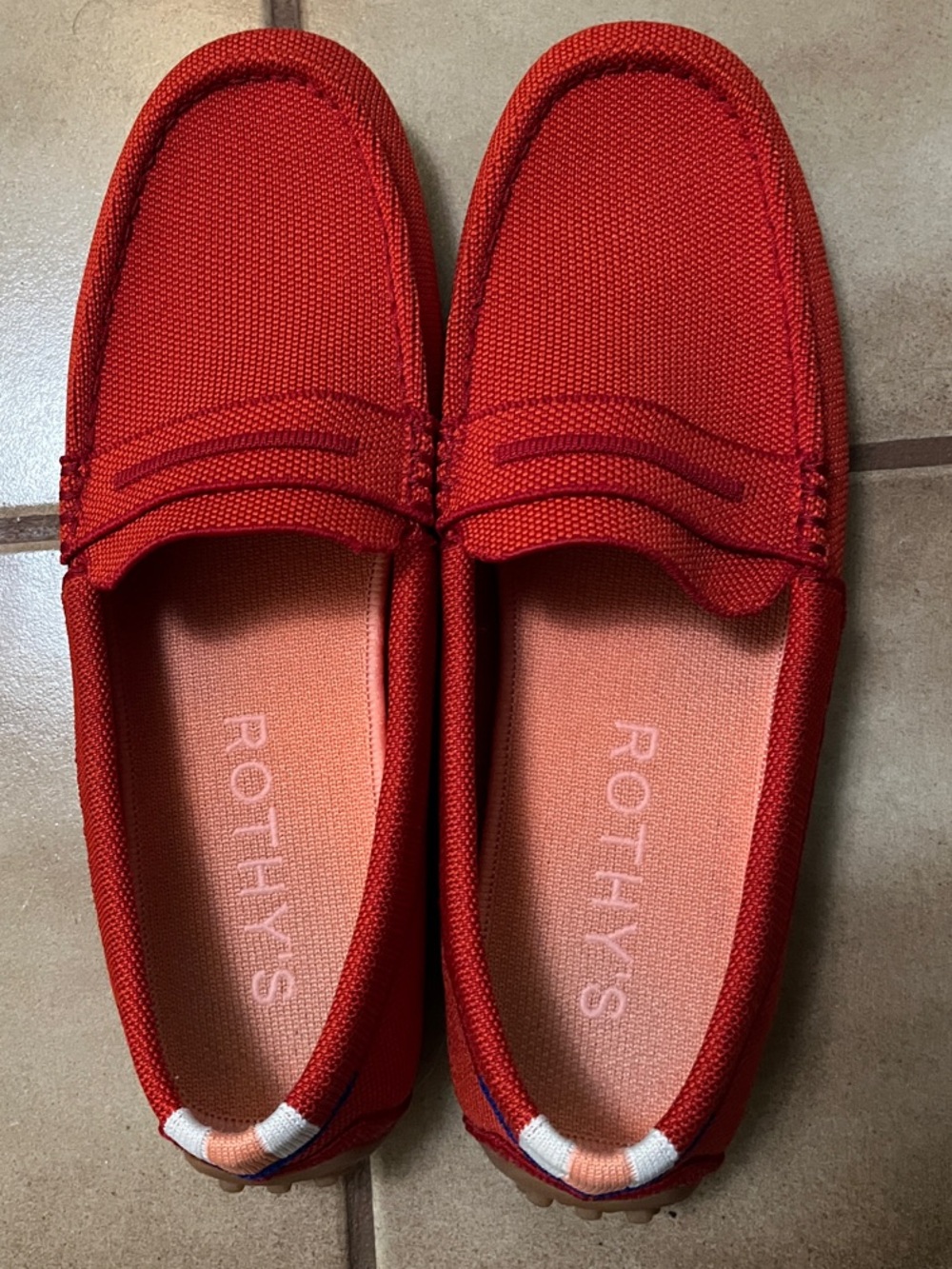 Rothy's orangey-red Women's Penny Loafers